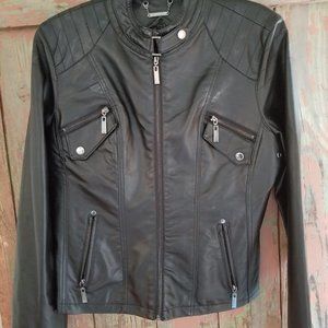 Short Black Jacket - Vegan Leather